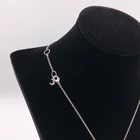 Lili Claspe Silver Tone Rope the Moon Star Lariat Necklace Box of Style - Picture 3 of 7